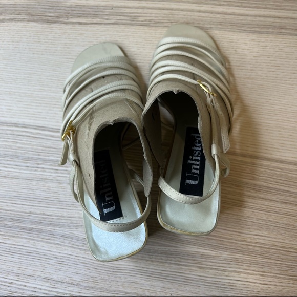 Unlisted Y2K chunky cream strappy block heel - Picture 6 of 7